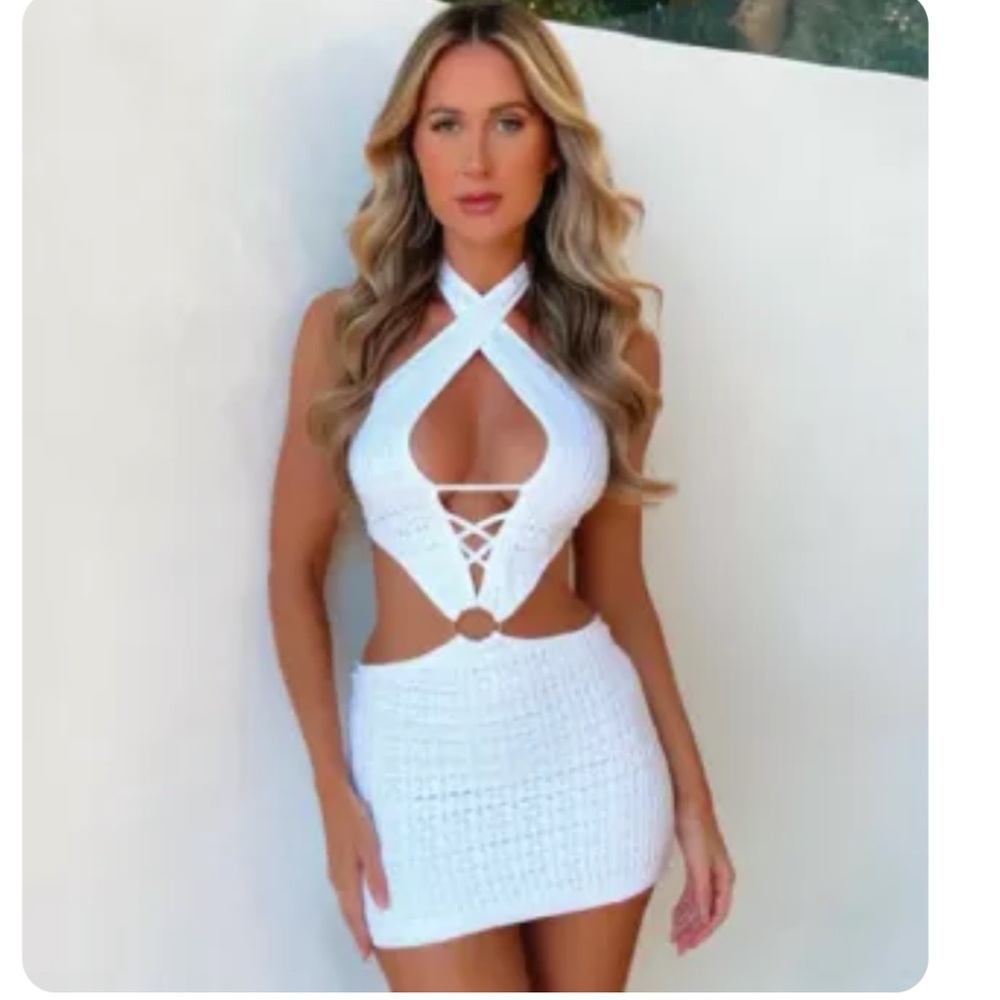 Outcast Clothing Raynan Mini Dress/ White/ Size S
